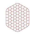 Schéma d'un parquet miel hexagonal