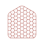 Schéma d'un parquet miel pentagonal
