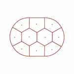 Schéma d'un parquet miel en cercle